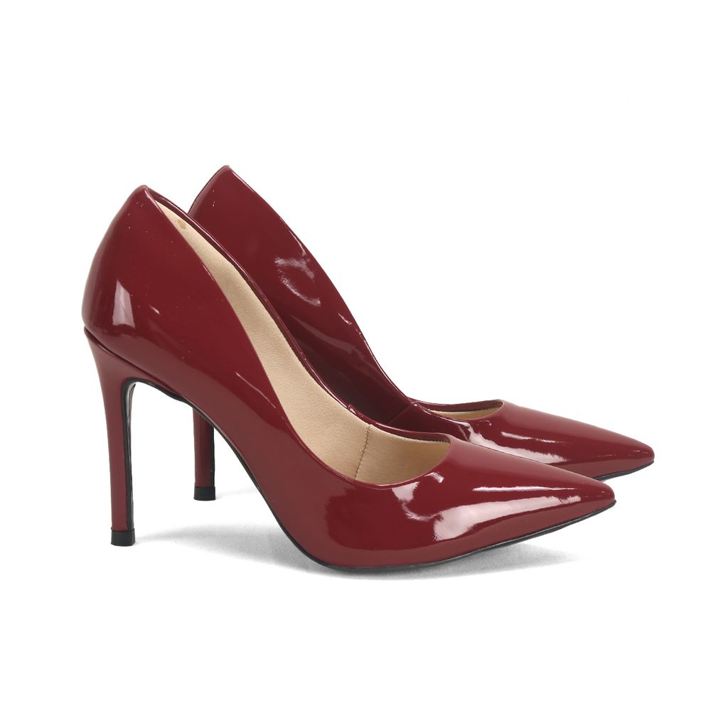 Sandália Salto Alto Sapato De Salto Vinho Promoção Sapatos
